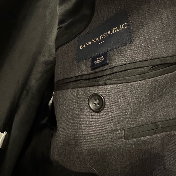 Banana Republic Dark Gray Two Button Wool Blazer 44R - Picture 7 of 14